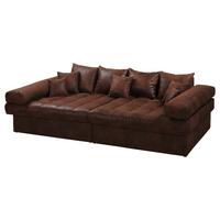 Bigsofa Naomi Dunkelbraun B: 284 Cm - Dunkelbraun/Schwarz, Design, Textil (284/94/148cm) - Livetastic