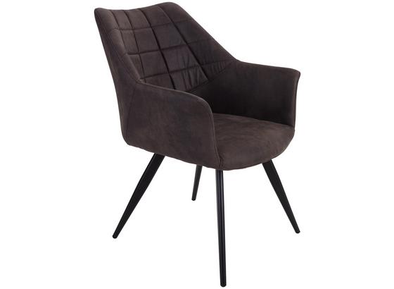 Stuhl Marbella Grau - Schwarz/Grau, MODERN, Textil/Metall (57,5/85/62cm) - Ombra Stuhl Marbella Grau - Schwarz/Grau, MODERN, Textil/Metall (57,5/85/62cm) - Ombra