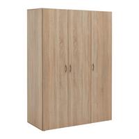 Šatníková skriňa JOE - dub sonoma/hliníková, Konventionell, kompozitné drevo/plast (121/177/51cm) - Based