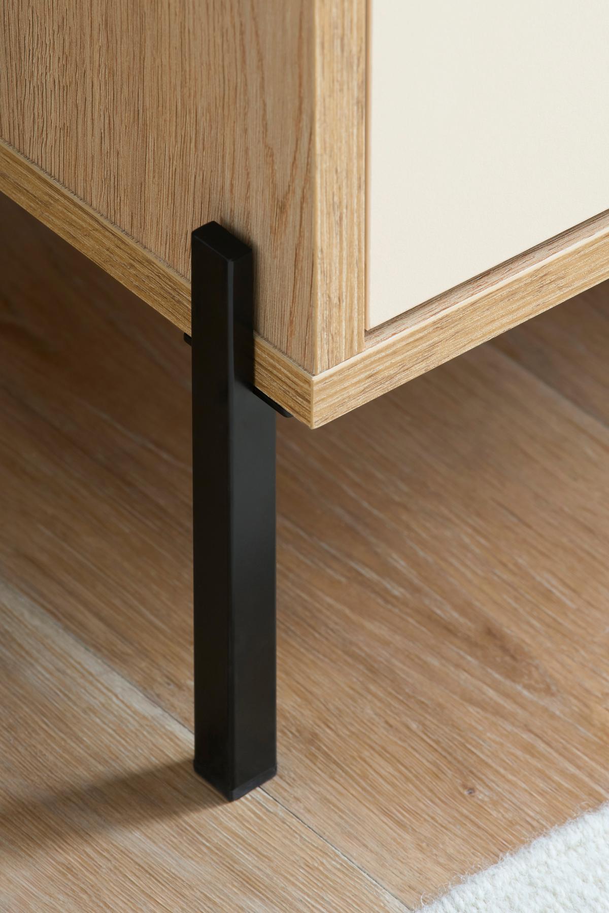 Vitrine Fredericia Eichefarben Kaschmir B: 80 cm - Kaschmir/Eichefarben, Design, Glas/Holzwerkstoff (80/150/35cm) - MID.YOU