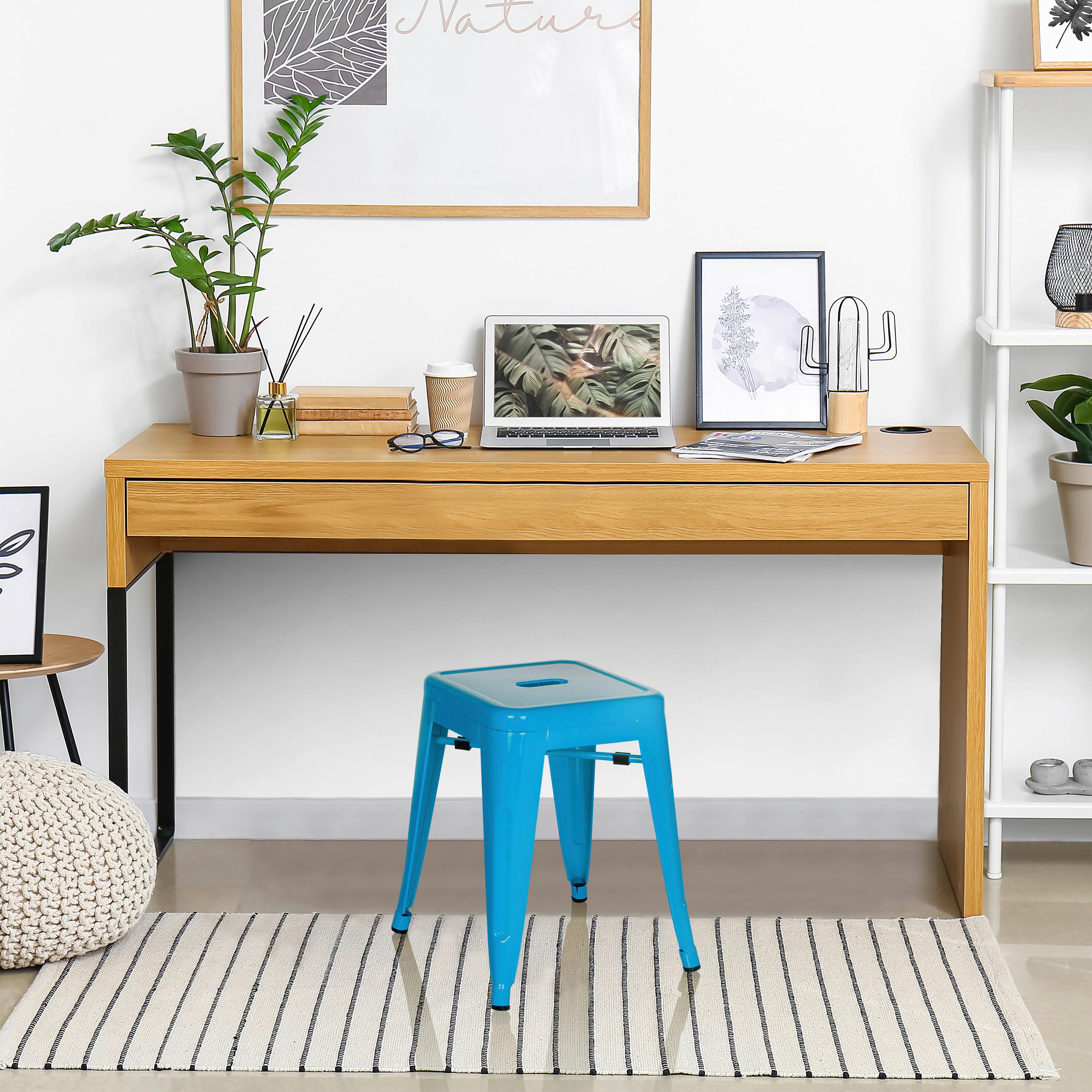 Hocker Vantaggio Stahl Hellblau H: 46 cm Stapelbar - Hellblau, Basics, Metall (39/46/39cm) - MID.YOU
