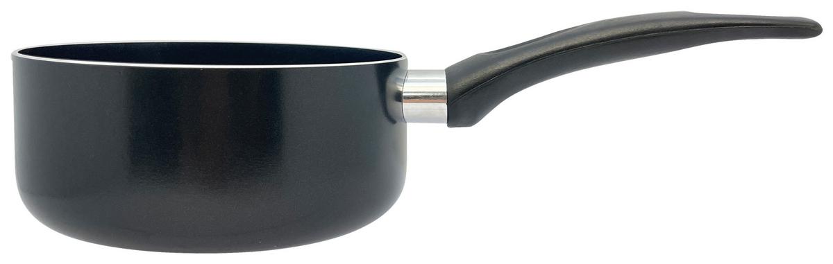 Stielkasserolle Edda - Schwarz, KONVENTIONELL, Kunststoff/Metall (16/7cm) - Luca Bessoni