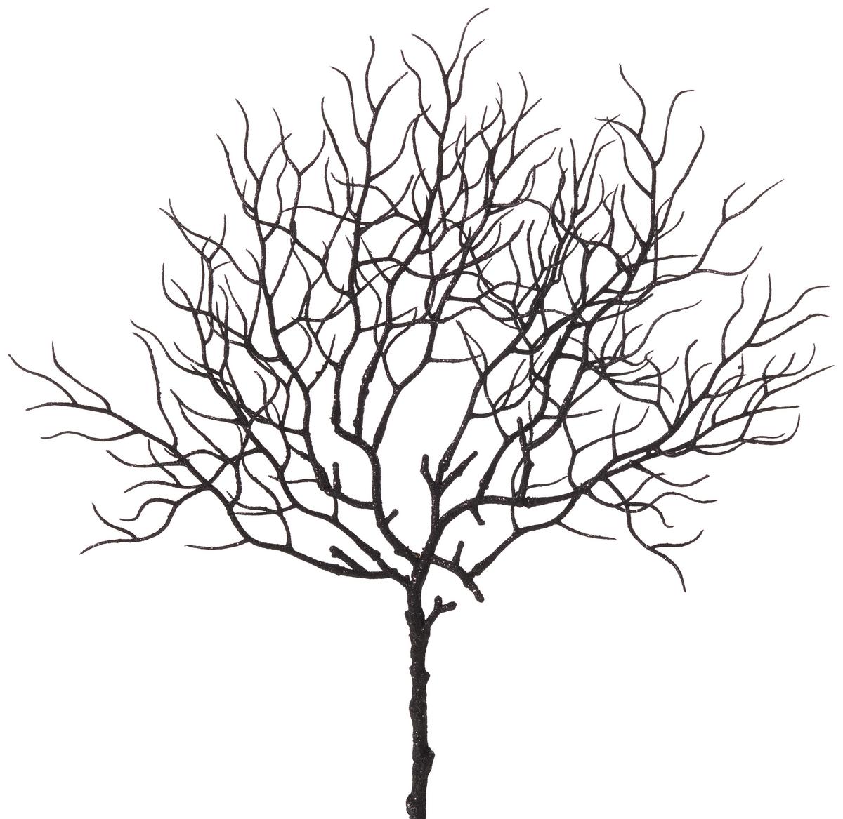 Kunstpflanze Corallenzweig H: 44 Cm Radomir - Schwarz, Basics, Kunststoff (44cm)