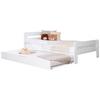 Bett Bennet Weiß Inkl. Zubehör, 90x200 Cm - Weiß/Naturfarben, MODERN, Holz/Textil (90/200cm) - MID.YOU