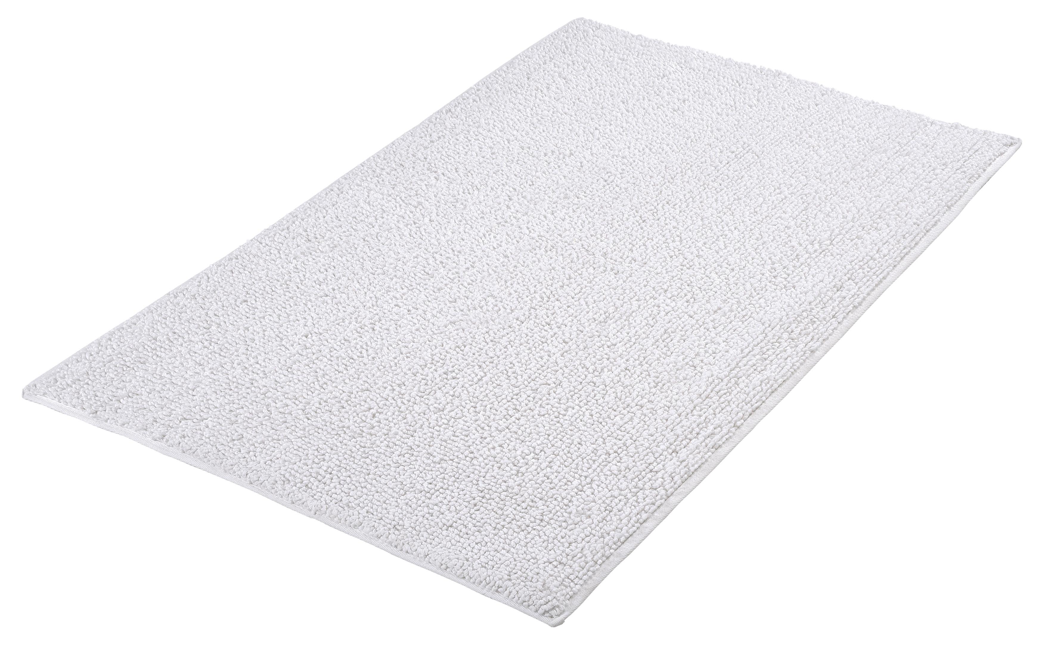 Badteppich Chrissy 60x100 cm Weiß Baumwolle Waschbar - Weiß, Basics, Textil (60/100cm) - Kleine Wolke