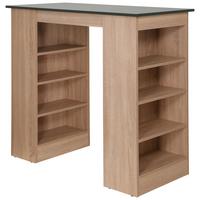 Bartisch Merle Grau/Eiche Dekor L:103cm - Eichefarben/Grau, Design, Holzwerkstoff (103/50/115cm) - Respekta