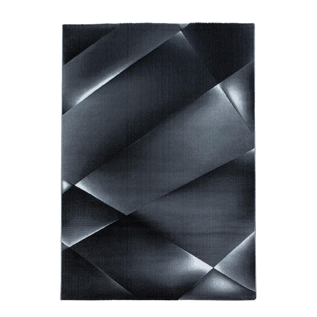 Teppich Läufer Schwarz/ Grau Costa 80x250 cm - Schwarz, Design, Textil (80/250cm)