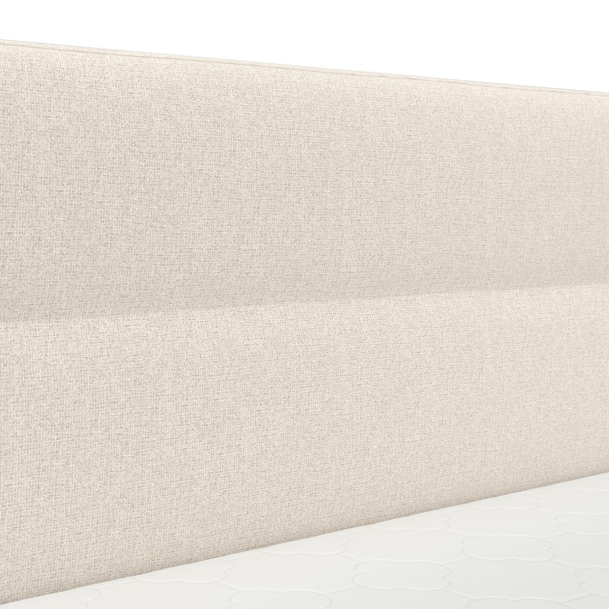 Boxspringová postel MARCO 160x200, béžová - černá/krémová, Moderní, dřevo/textil (160/200cm) - Bessagi