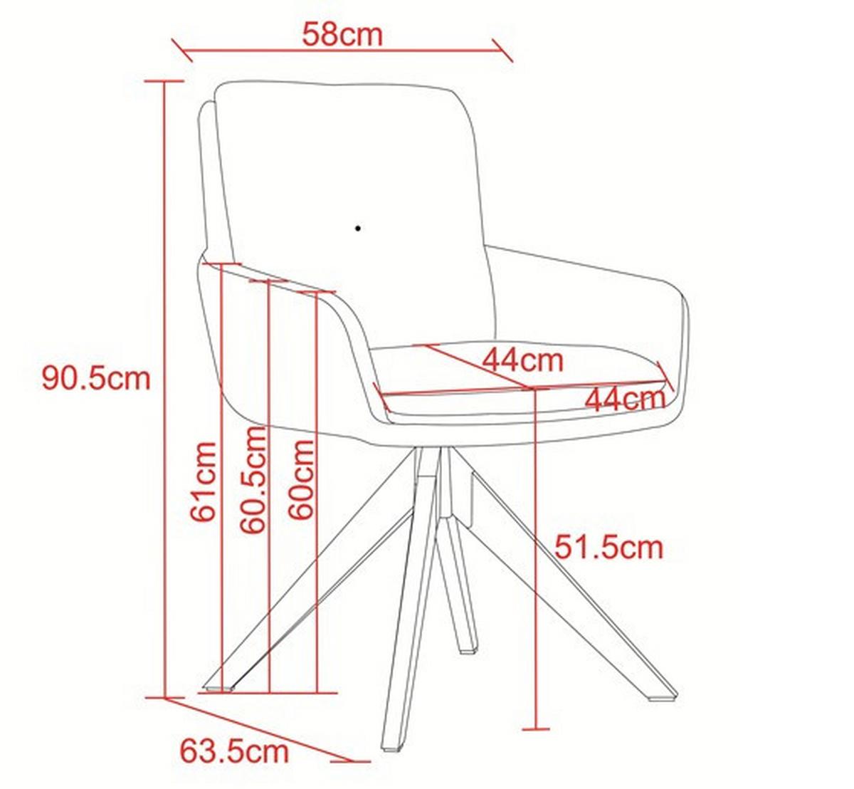 Armlehnstuhl Slide Creme B: 58 cm - Eichefarben/Creme, MODERN, Holz/Textil (58/91/63,5cm) - Livetastic