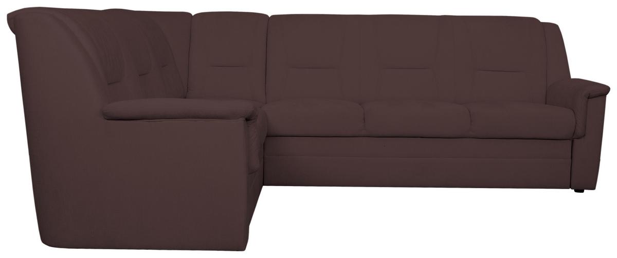 ECKSCHLAFSOFA Rafael, Dunkelrot S: 279x224cm - Beige/Schwarz, Trend, Textil (279/224cm)