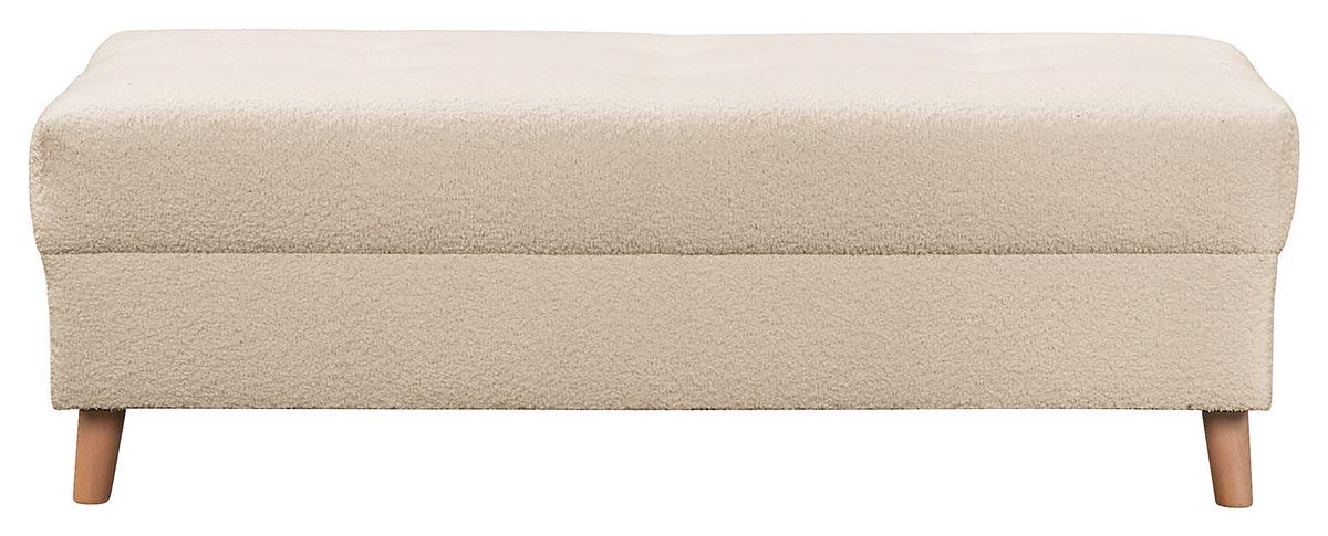 Ecksofa Ariella Weiß S: 231x161 cm - Naturfarben/Weiß, Design, Textil (231/161cm) - Livetastic