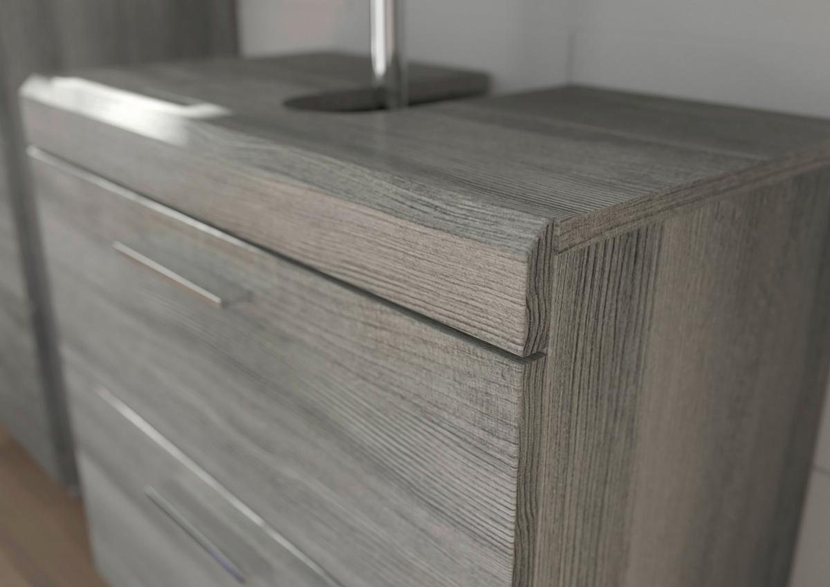 Waschbeckenunterschrank Soul B: 60 Cm Silbereichenfarben - Silbereichenfarben, MODERN, Holzwerkstoff (60/56/34cm) - MID.YOU