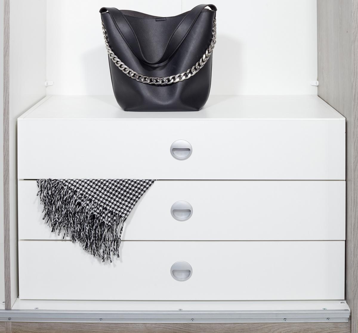 SADA ZÁSUVEK JULIA/AREZZO/MOON - bílá, Moderní, kompozitní dřevo (82,5/49/48,5cm)