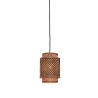Hängeleuchte Bhutan/H/1825/Bn - Schwarz/Naturfarben, Trend, Holz (18/25cm) - Good & Mojo