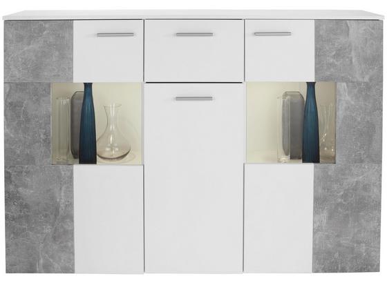 Sideboard Vulcan - Hellgrau/Weiß, MODERN, Glas/Holzwerkstoff (160/111/35cm) Sideboard Vulcan - Hellgrau/Weiß, MODERN, Glas/Holzwerkstoff (160/111/35cm)