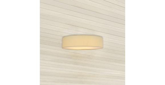 Deckenleuchte Tilda Ø 50 cm mit Textilem Lampenschirm - Beige, ROMANTIK / LANDHAUS, Textil/Metall (50/12cm) - James Wood