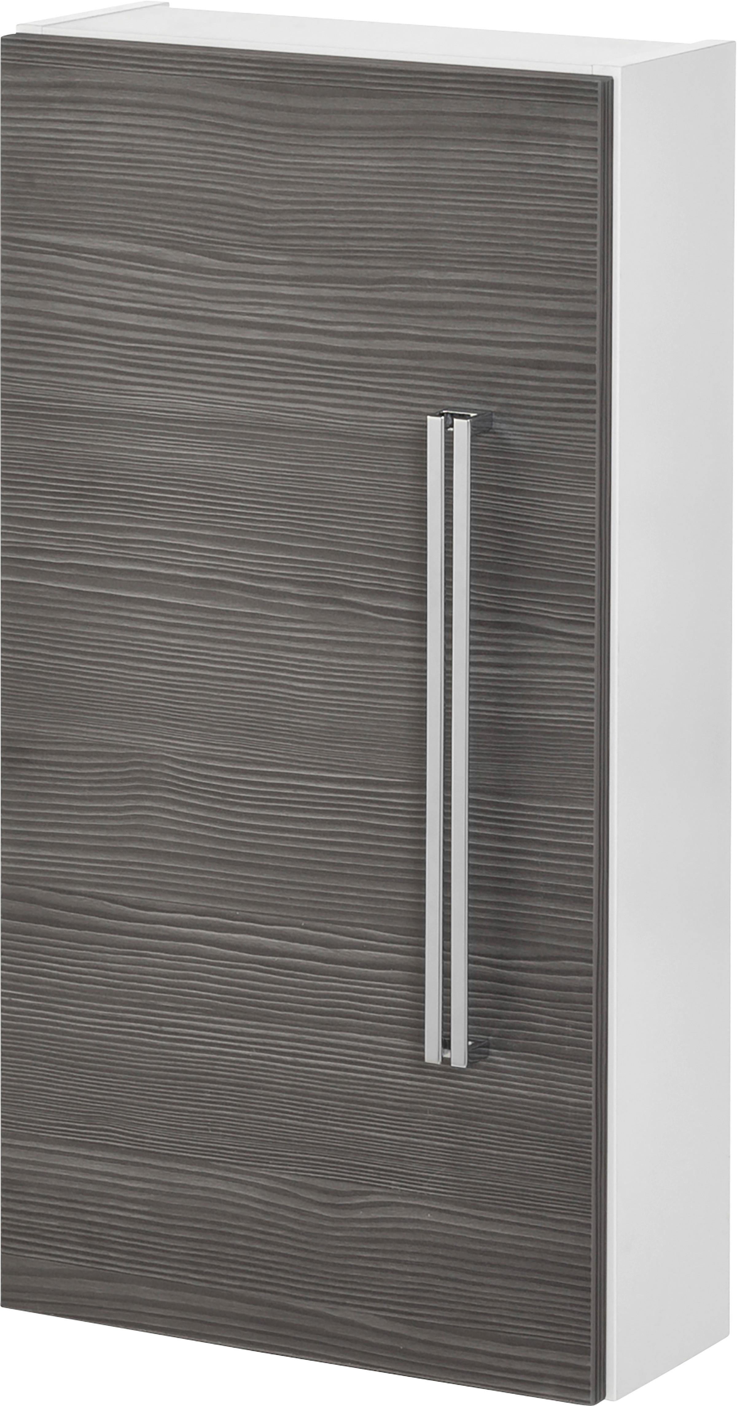 Hängeschrank Lugano B: 35 cm Weiß/Anthrazit/Pinienfarben - Anthrazit/Weiß, MODERN, Glas/Holzwerkstoff (35/68/16cm) - MID.YOU