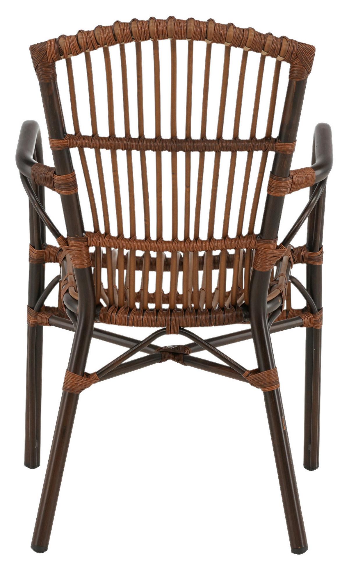 Gartensessel Galera Aluminium - Braun, KONVENTIONELL, Metall (55/90/63cm) - Gardenson