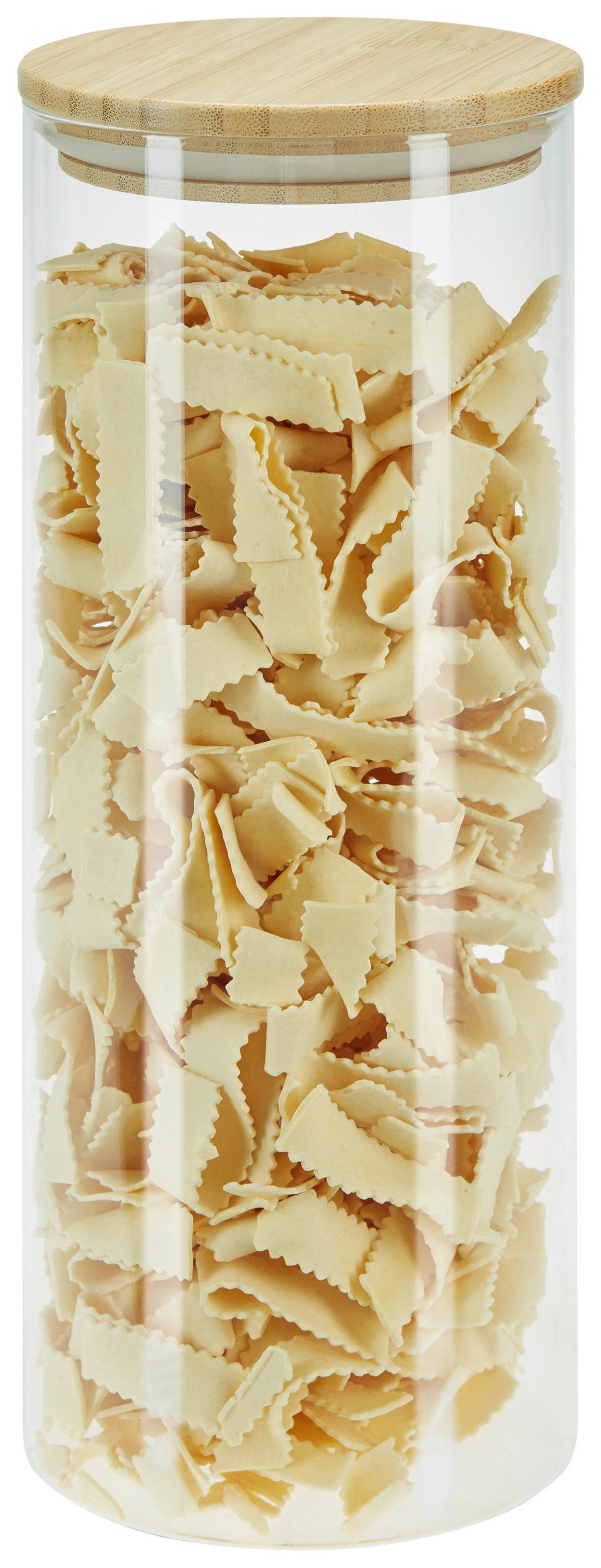 Vorratsdose aus Glas Cristin Spülmaschinengeeignet - Klar/Naturfarben, Basics, Glas/Holz (10/26,5cm) - James Wood