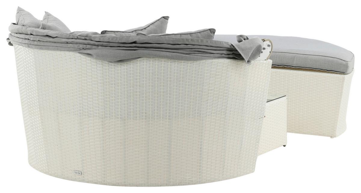 Sonneninsel Padova - Weiß, KONVENTIONELL, Kunststoff (153/72/76cm) - Gardenson