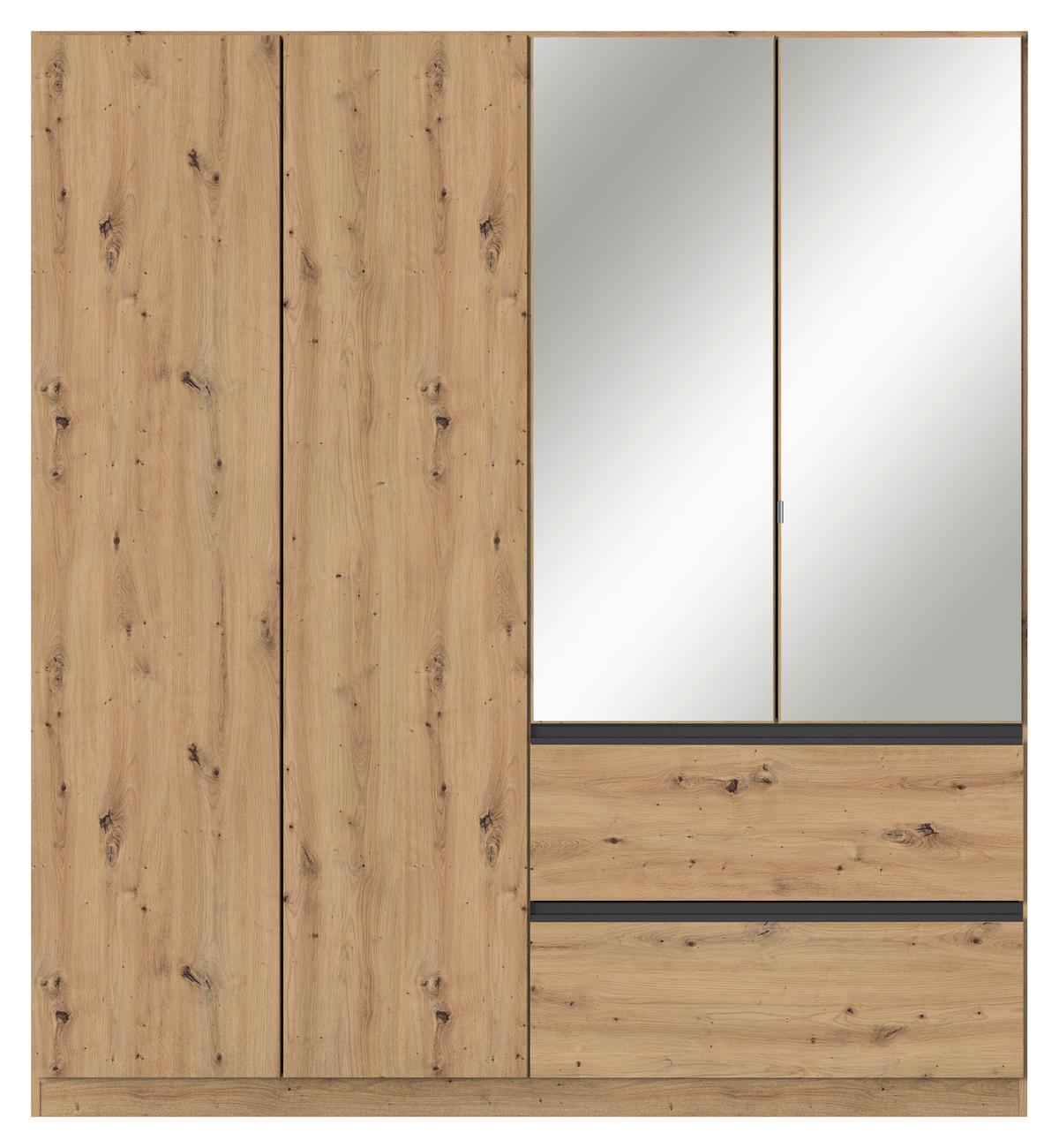 Drehtürenschrank Costa Eiche Artisan Dekor - Eiche Artisan, MODERN, Holzwerkstoff (181/197/54cm) - Rauch Möbel