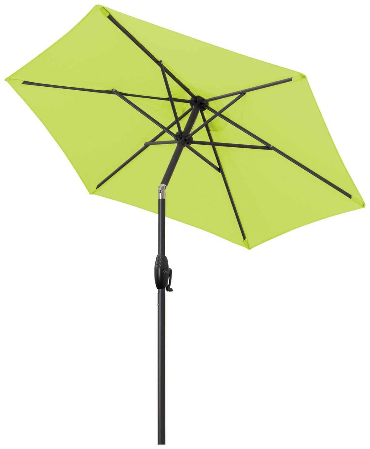 Sonnenschirm Basic Lift DM: 182 cm H: 210 cm Grün - Anthrazit/Grün, Basics, Textil/Metall (182/210cm) - Doppler