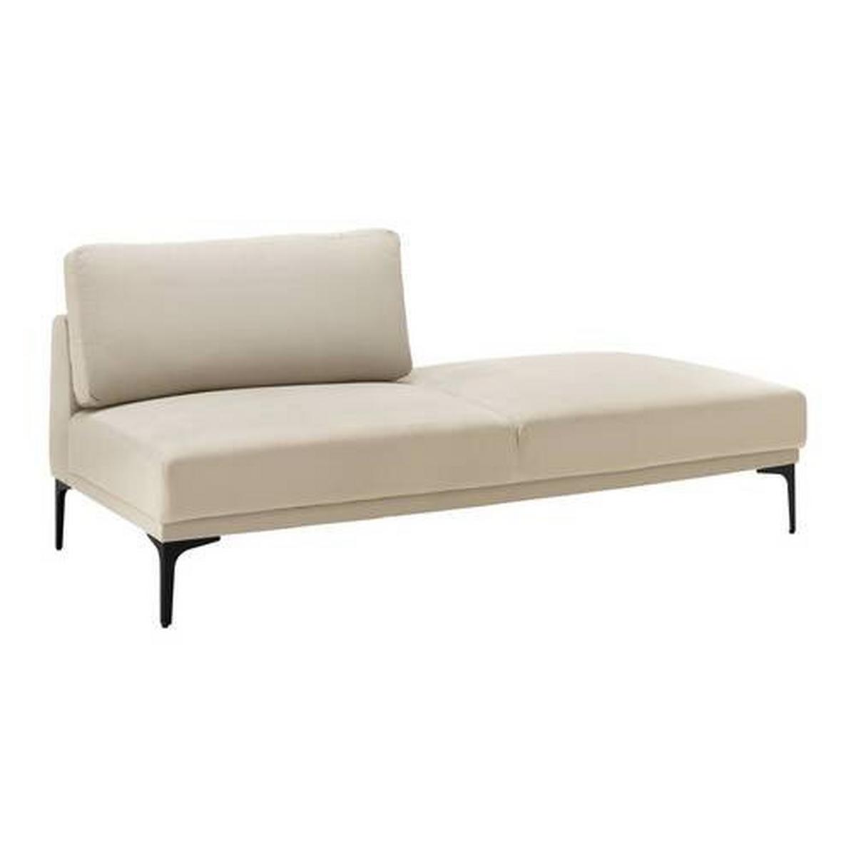Lenoška TESSA béžová - černá/béžová, Moderní, kov/textil (180,5/82,5/88,5cm) - Bessagi Home