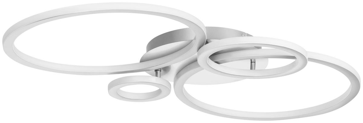 STROPNÉ LED SVIETIDLO KLAUSE - strieborná/niklová, Modern, kov/plast (95/52/7,7cm) - Mömax