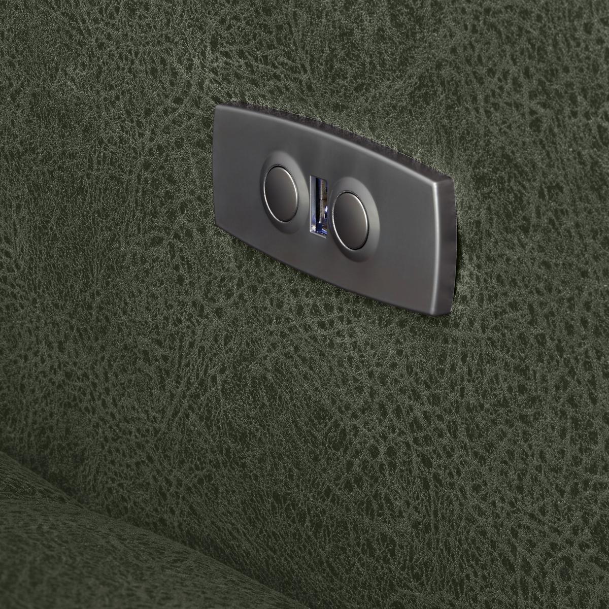 Rohová sedačka PANAMA, ľavá, olivovozelená - olivovozelená/čierna, Konventionell, kov/textil (216/304cm) - Premium Living