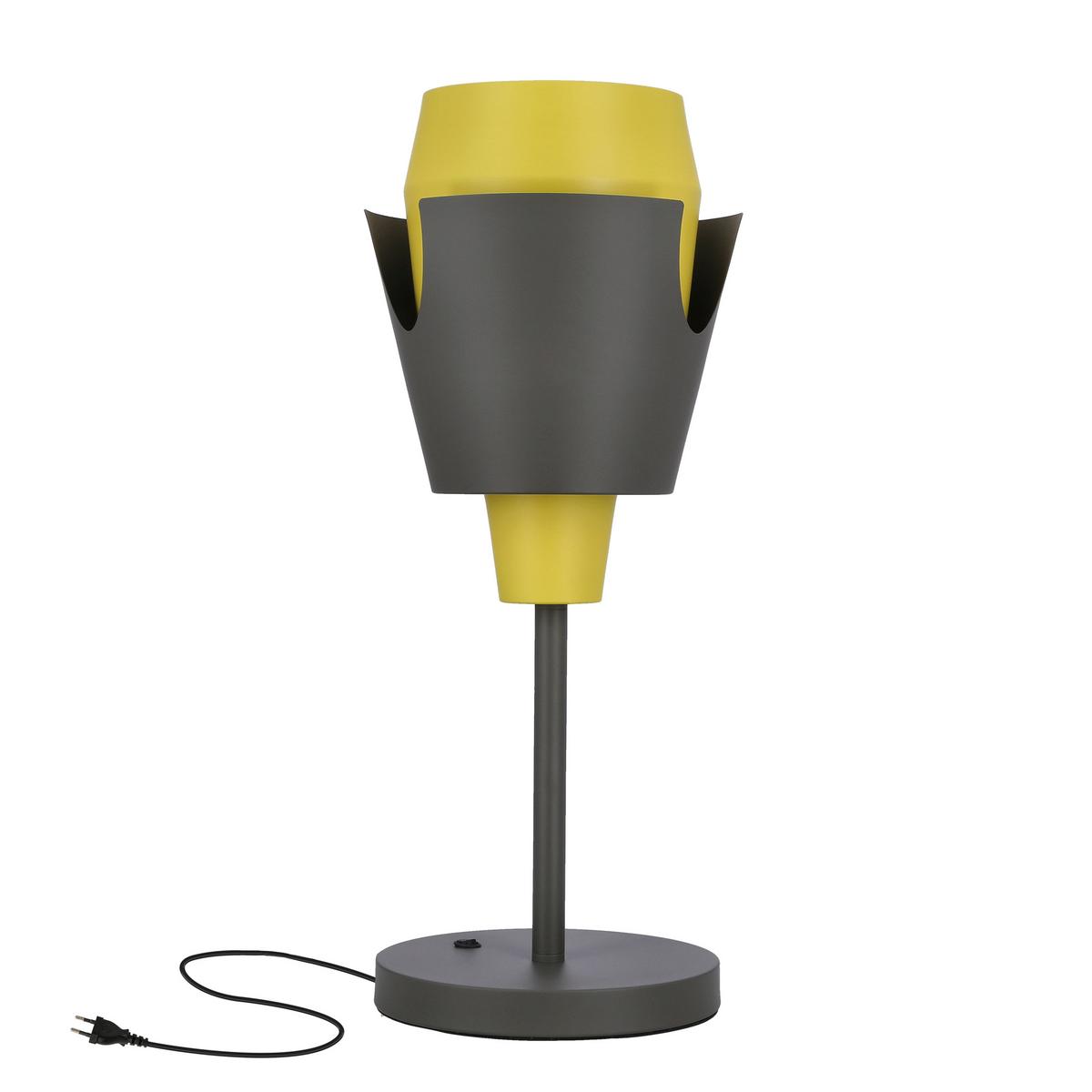 Tischleuchte 50501150 Falun - Gelb/Grau, Design, Metall (20/20/54cm)