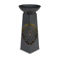 Dekosäule Günther - Grau, KONVENTIONELL, Metall (33,8/33,8/71cm) - Luca Bessoni