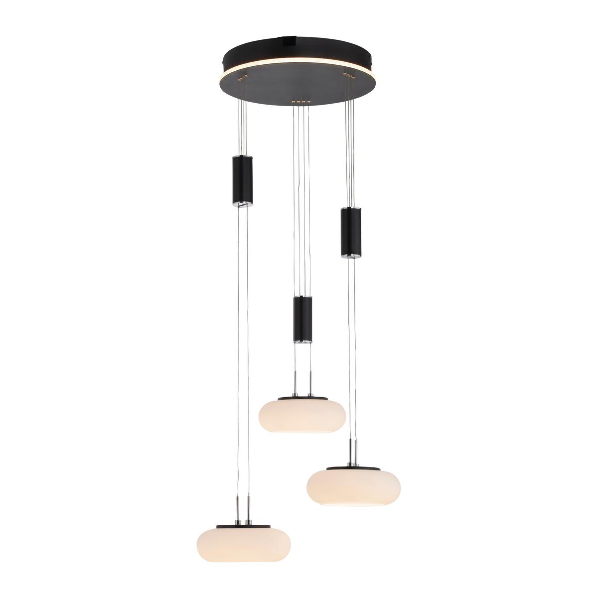 LED-Hängeleuchte 2078-18 Q-Etienne - Design, Kunststoff/Metall (44/40/120-200cm) - Paul Neuhaus