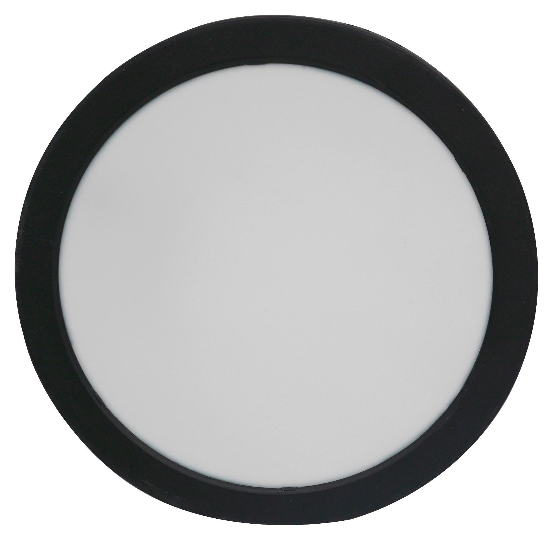 LED-Wandleuchte Casey Schwarz D: 22 cm - Schwarz, Basics, Kunststoff (22/3cm) - Luca Bessoni