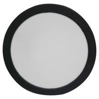 LED-Wandleuchte Casey Schwarz D: 22 cm - Schwarz, Basics, Kunststoff (22/3cm) - Luca Bessoni