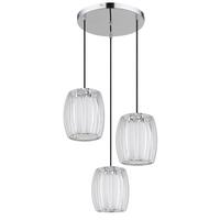 Hängeleuchte Exkl. 3xe27, 60w - Klar/Opal, Design, Glas/Kunststoff (40,5/120cm) - Globo