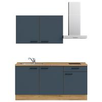 Küchenleerblock Easytouch Low-Line, L1 Rechts - Blau/Eichefarben, MODERN, Holzwerkstoff (180cm) - Nobilia