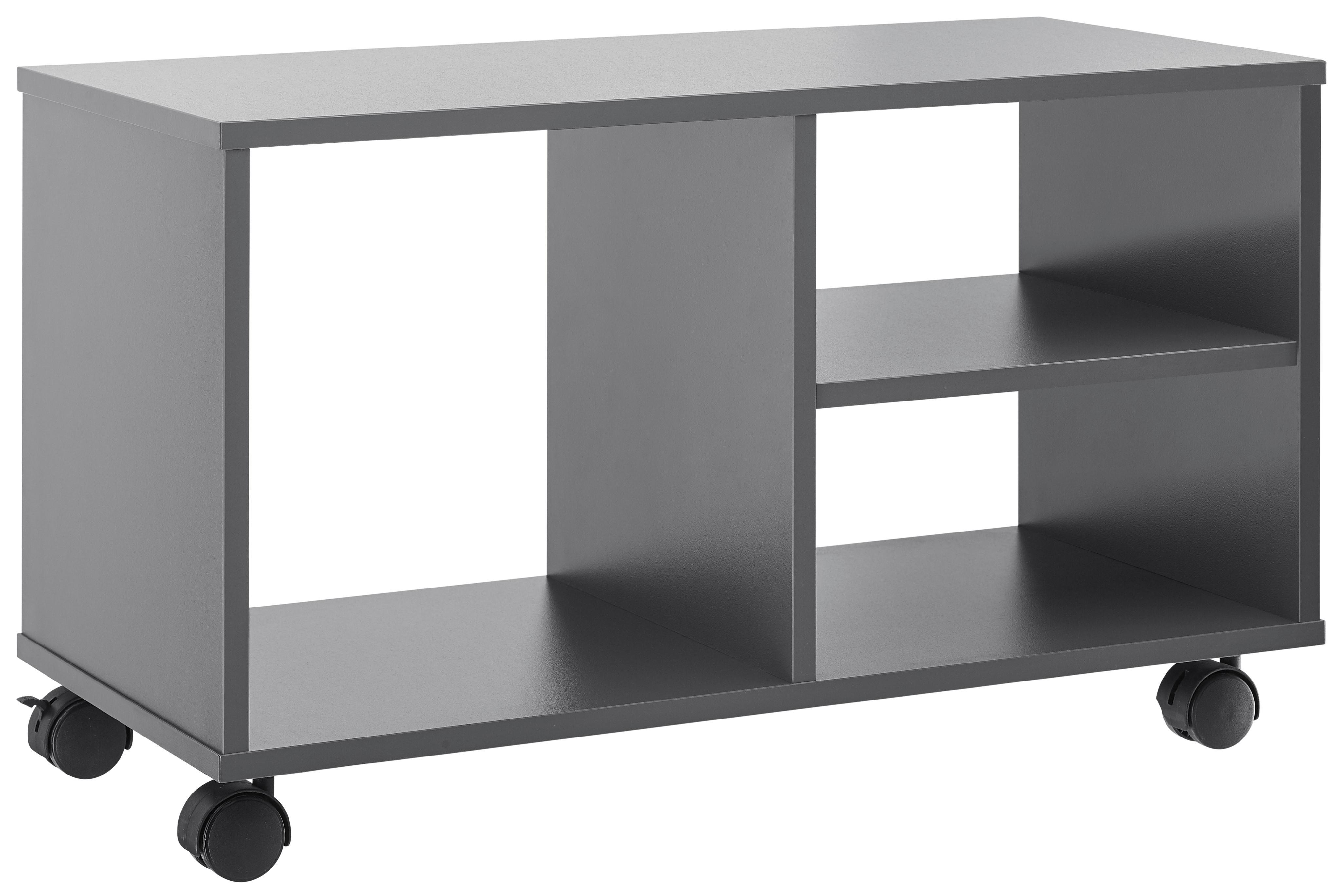 STOLEK NA ELEKTRONIKU FLIP II - antracitová, Moderní, kompozitní dřevo/plast (75/44/35cm) - Based