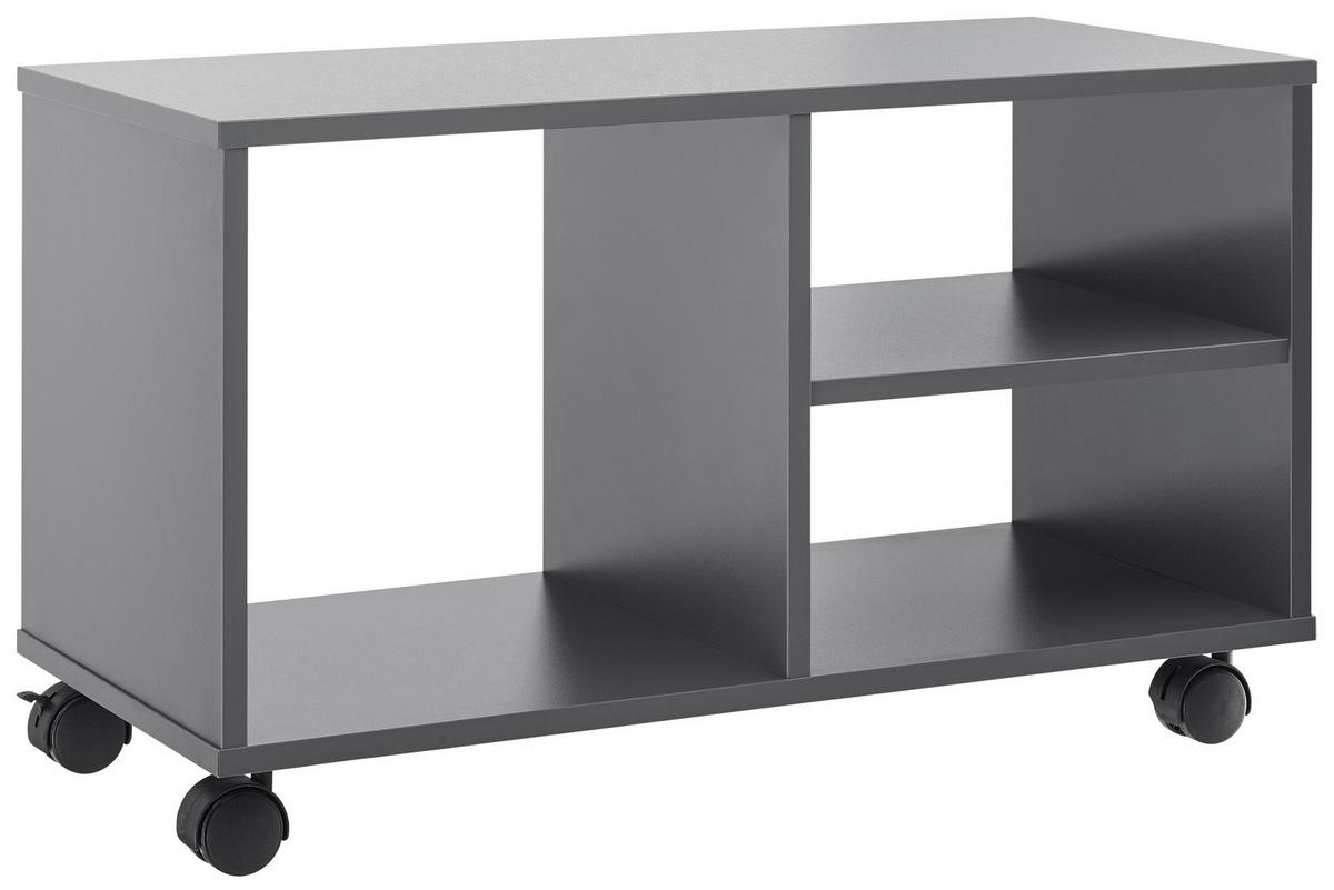 STOLEK NA ELEKTRONIKU FLIP II - antracitová, Moderní, kompozitní dřevo/plast (75/44/35cm) - Based