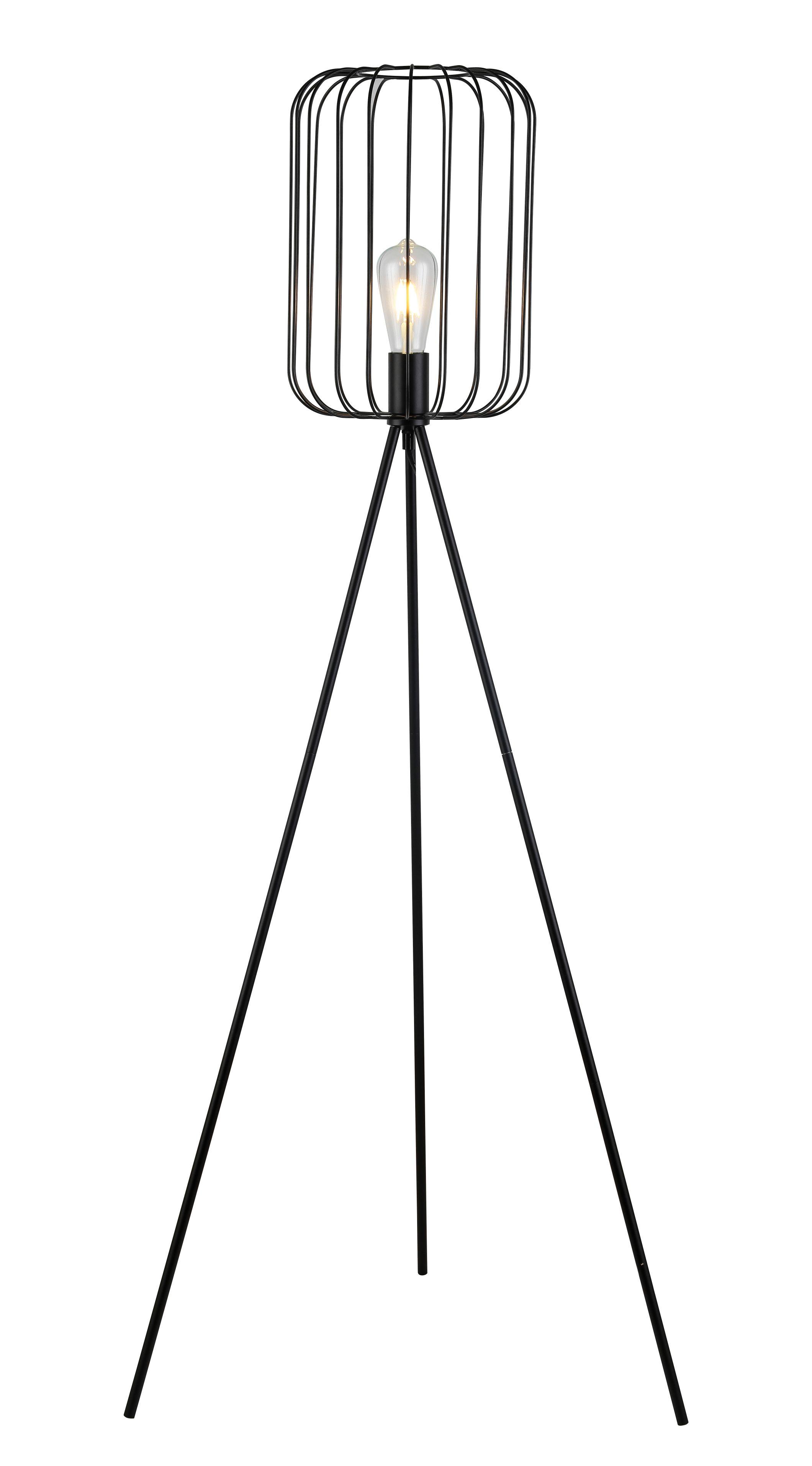 Stojací Svítidlo Haruto, Nastavitelná Výška - černá, Lifestyle, kov (26/104-140cm) - Modern Living