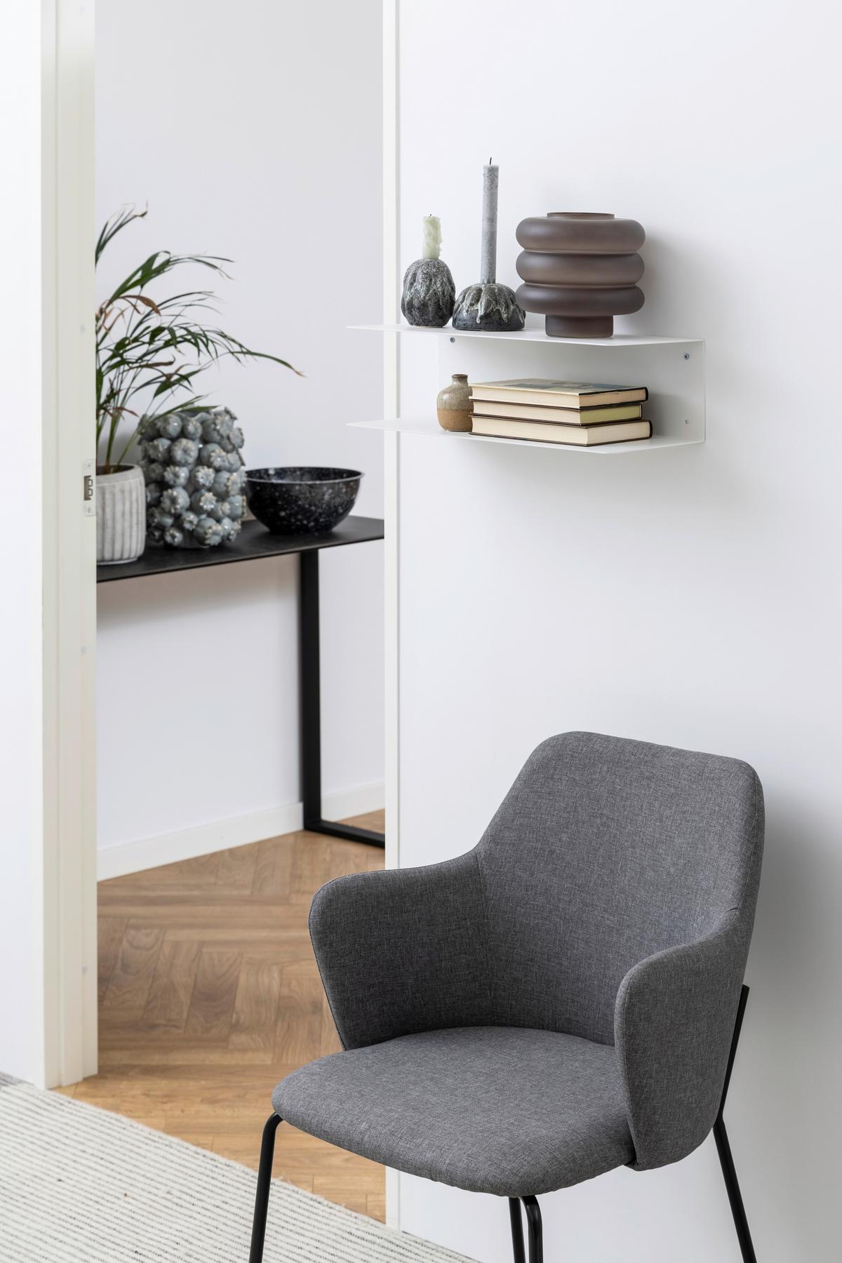 Dohányzóasztal  Szett Katrine - fekete/fehér, Trend, Üveg/fém (115/55/45cm) - MID.YOU