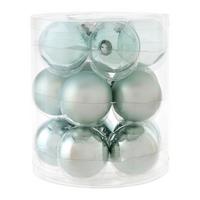 Vianočná guľa Noel, Ø: 6cm, 15ks/bal. - mätovozelená, Konventionell, sklo (6cm) - Mömax