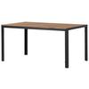 Gartentisch Break Aluminium L: 150cm - Schwarz/Naturfarben, KONVENTIONELL, Holz/Metall (150/90/75cm) - Gardenson