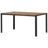 Gartentisch Break Aluminium L: 150cm - Schwarz/Naturfarben, KONVENTIONELL, Holz/Metall (150/90/75cm) - Gardenson