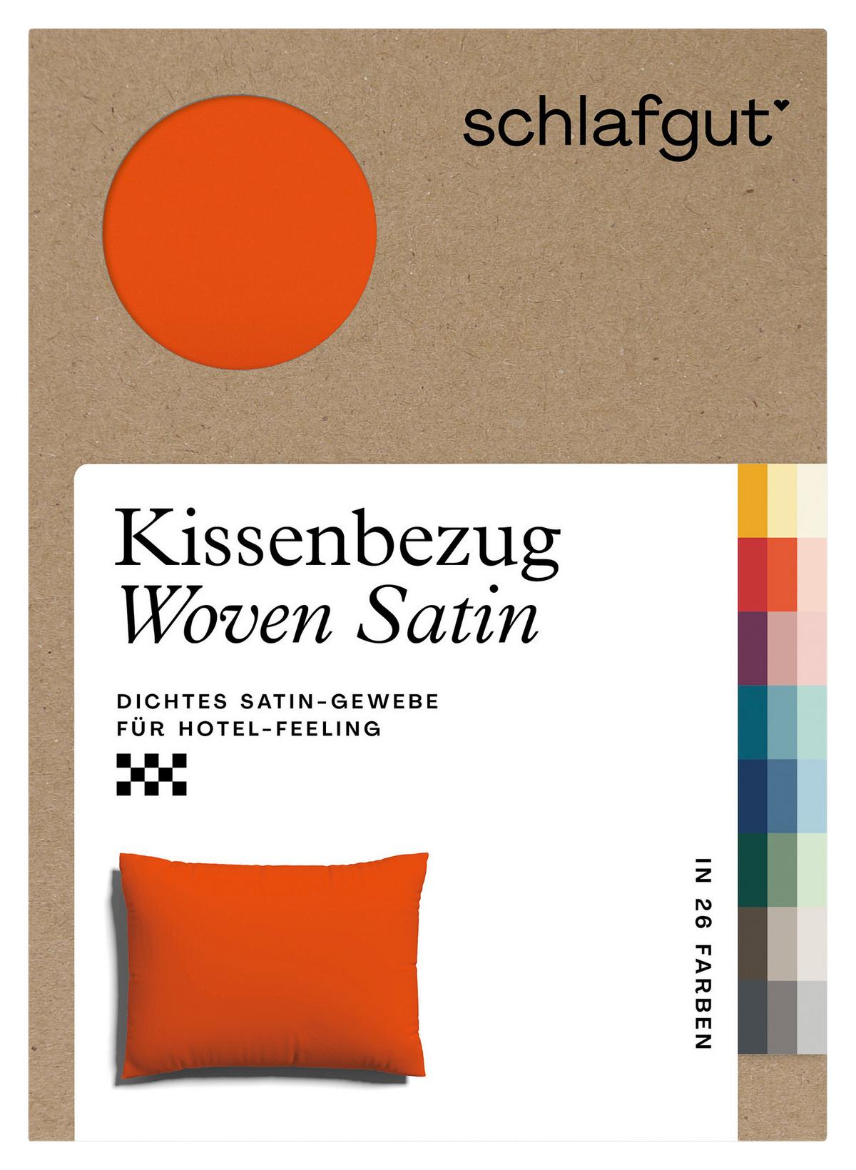 Kopfpolsterbezug Woven Satin - Dunkelorange, Basics, Textil (70/90cm) - Schlafgut