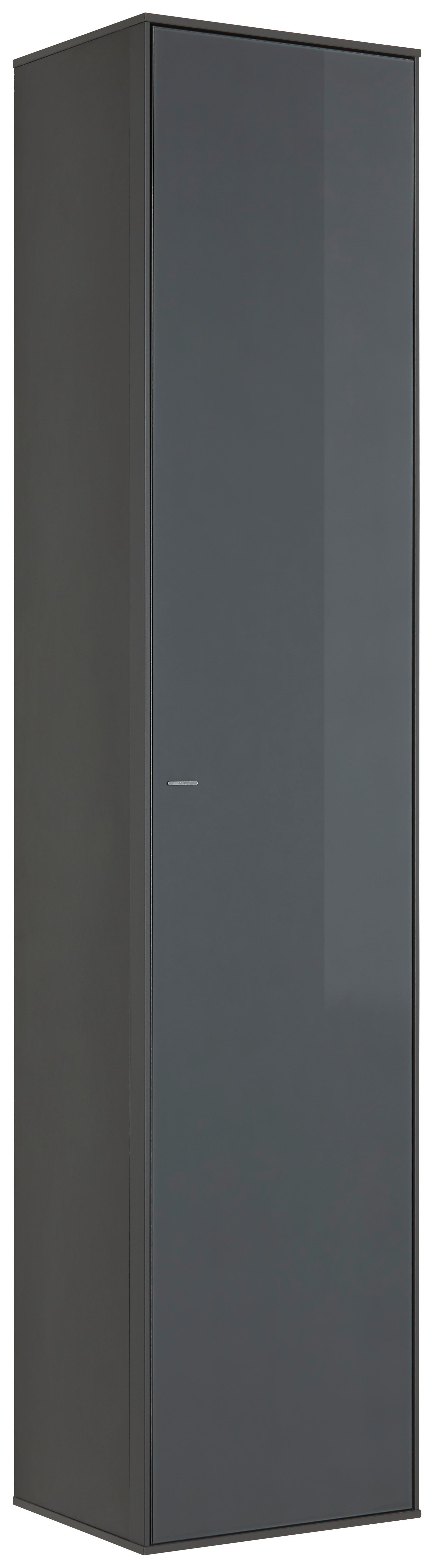 ZÁVĚSNÁ SKŘÍŇKA MAX BOX - antracitová, Moderní, kompozitní dřevo/sklo (38/175/32cm) - Premium Living