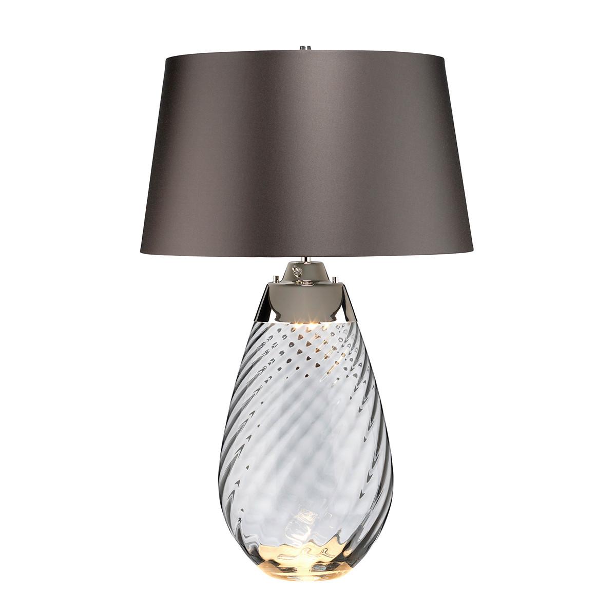 Asztali Lámpa Lena-Tl-L-Smoke - barna/átlátszó, Konventionell (46/74cm) - Elstead Lighting