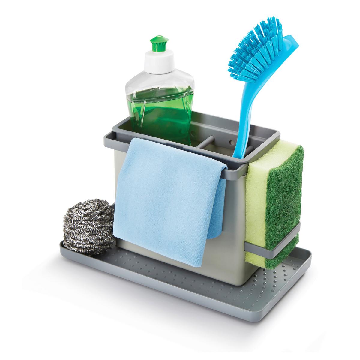 Spülorganizer Tidytex BxHxT: 24x14x13 cm Kunststoff - Anthrazit/Grau, Basics, Kunststoff (24/14/13cm) - Metaltex