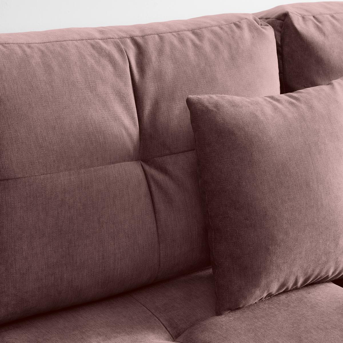 Rohová sedačka ENRICO, oboustranná, šeříková - černá/barvy chromu, Konvenční, kov/textil (303/88/185cm) - Based