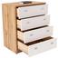 Komoda 4-you New Yuk06 - farby dubu/biela, Moderný, kompozitné drevo (74/85,4/44,5cm) Komoda 4-you New Yuk06 - farby dubu/biela, Moderný, kompozitné drevo (74/85,4/44,5cm)