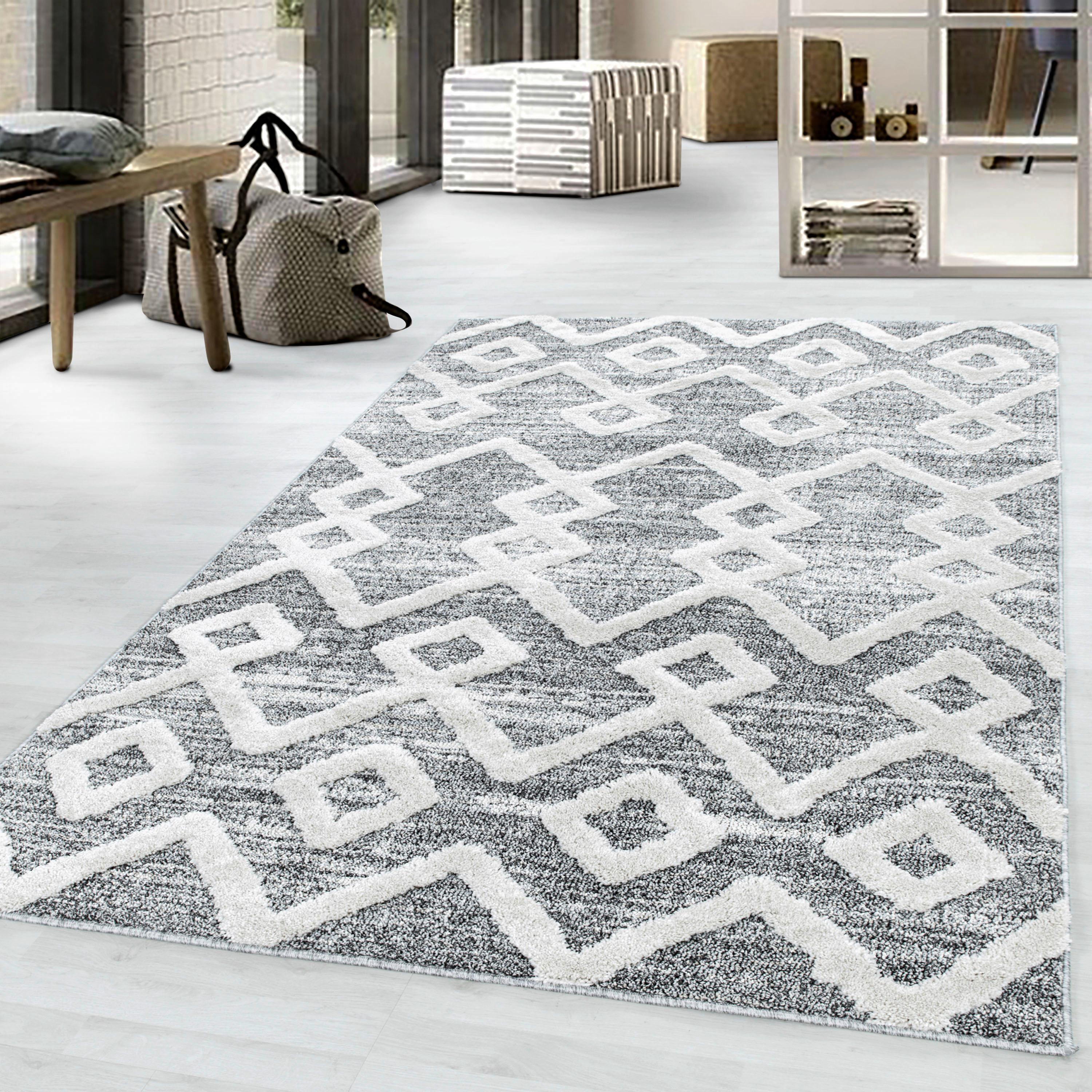 Teppich Läufer Grau Pisa 80x250 cm - Grau, KONVENTIONELL, Textil (80/250cm)